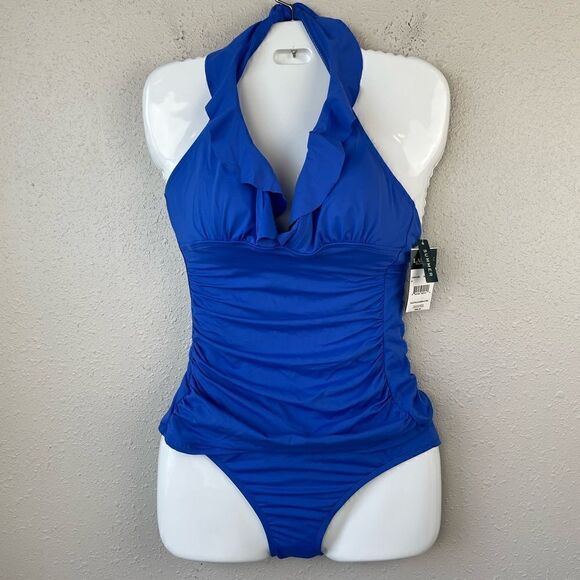 NWT Lauren Ralph Lauren Two-Piece Swimsuit Size 6 - Picture 1 of 7